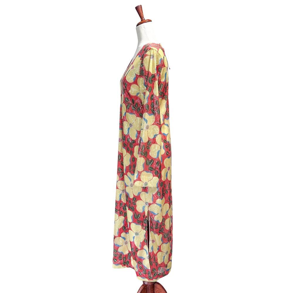 Rhode Size 4 NWT Terry Dress Scarlet Martinique Midi Vacation Boho Sequined - Picture 4 of 10